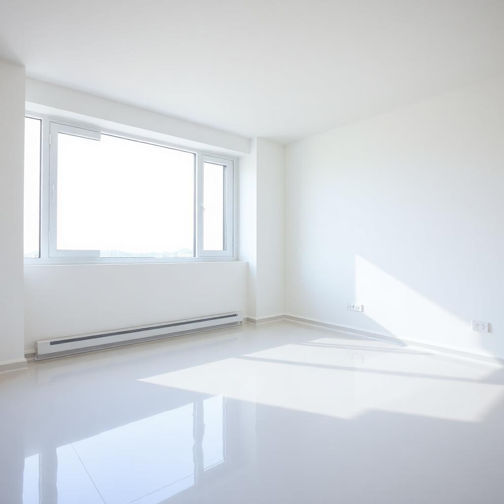 Empty freshly cleaned apartment with polished floors ready for new tenants